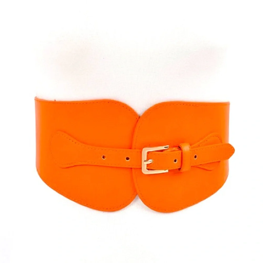 Vegan Leather Elastic Corset Statement Belt - Picture 3 of 8